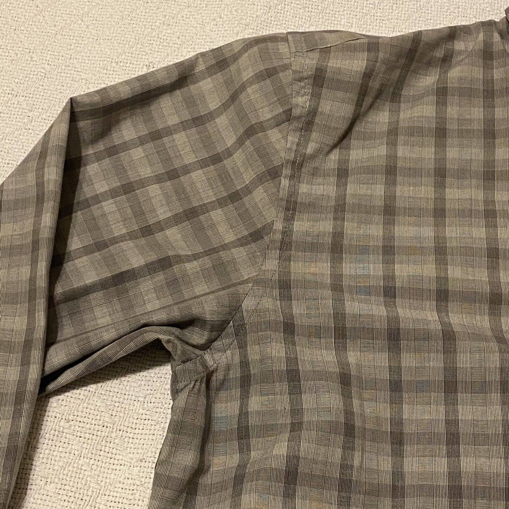 Dockers Stain Defender Gray Plaid Button Down Men’s Shirt Size XL Preppy - Picture 3 of 16